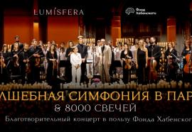 В честь 18-летия Фонда Хабенского в Зеленом театре ВДНХ пройдет благотворительный концерт «Волшебная симфония в парке и 8000 свечей» от проекта Lumisfera