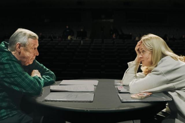 Анна Михалкова и Михаил Ефремов в премьере спектакля Никиты Михалкова «Без свидетелей» на сцене театра «Мастерская «12» Никиты Михалкова»