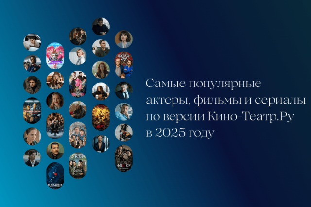 Самые популярные актеры, фильмы и сериалы 2025 года по данным Кино-Театр.Ру