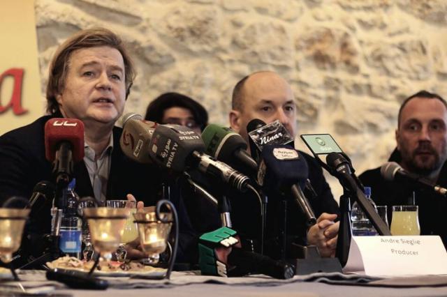 Андрей Сигле и Иван Болотников приняли участие в пресс-конференции в Дамаске по фильму Пальмира