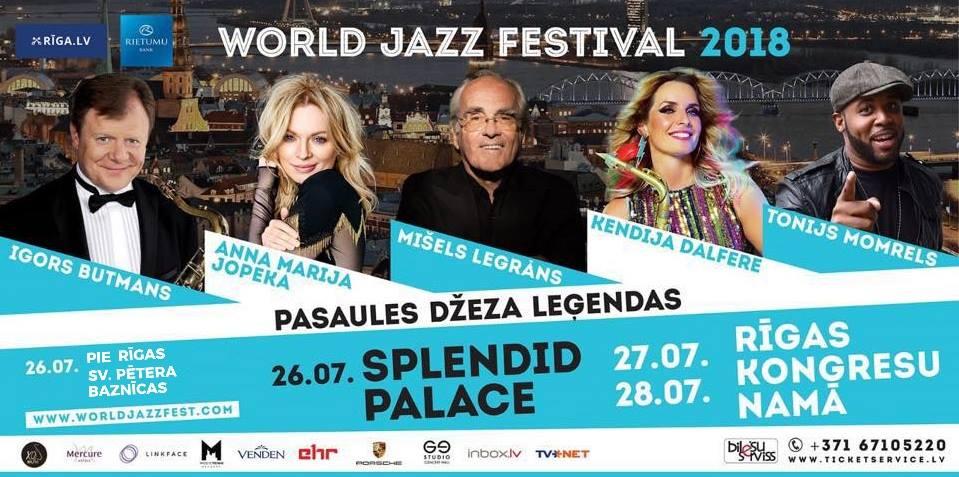 Юбилейный World Jazz Festival пройдёт в Риге с 26 по 28 июля