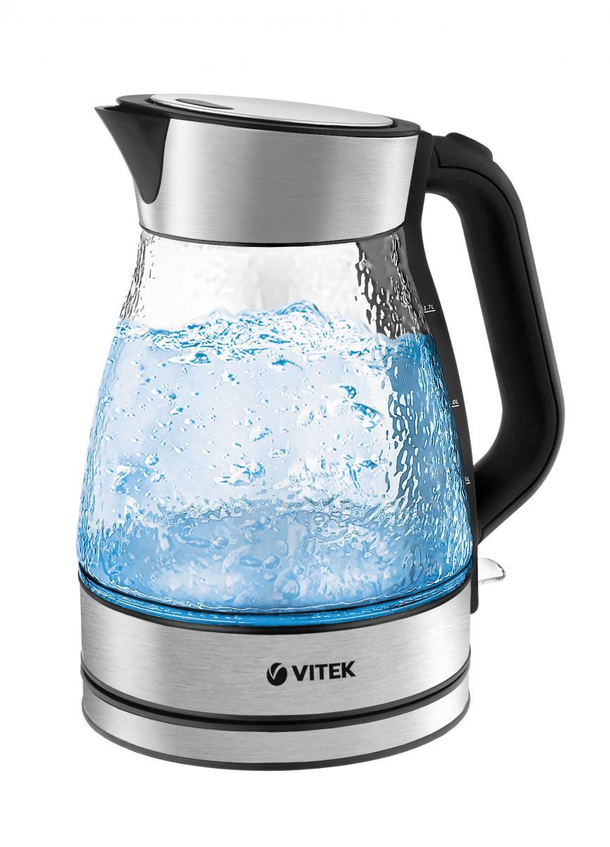 VITEK  представляет чайник VT-8808  c корпусом из инновационного высококачественного термостойкого текстурированного стекла