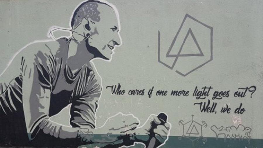 Граффити с изображением вокалиста Linkin Park появилось в Петербурге