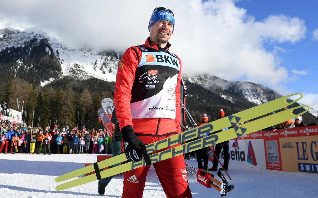  Устюгов стал вторым в гонке преследования на «Тур де Ски»