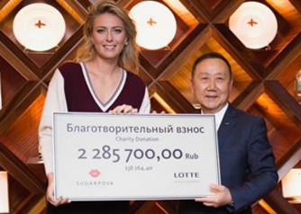 Шарапова пожертвовала на благотворительность более 2 млн рублей 